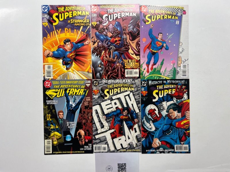 6 Superman DC Comic Books # 515 517 550 559 591 592 Flash Batman Robin 82 JS45, raw, ungraded comic book — front cover