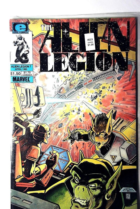 Alien Legion #7 (1985), raw, ungraded comic book — front cover
