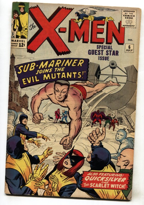 X-Men #6 - 1964 - Marvel - FN+ - Comic Book (Marvel Comics, 1964), raw comic book in FN+ condition — front cover