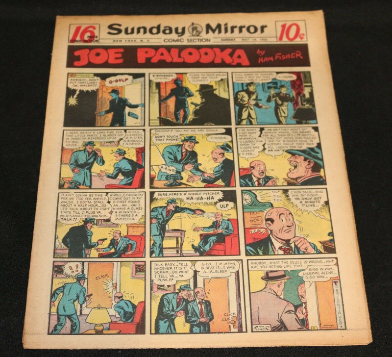 1950 Sunday Mirror Weekly Comic Section May 14th (VF) Superman Action Romance (1950), raw comic book in VF condition — front cover