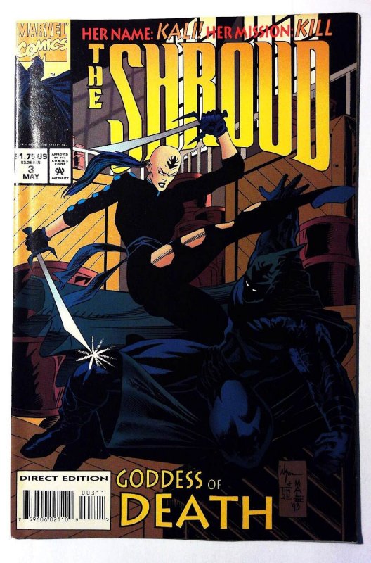 The Shroud #3 (Marvel Comics, 1994), raw, ungraded comic book — front cover