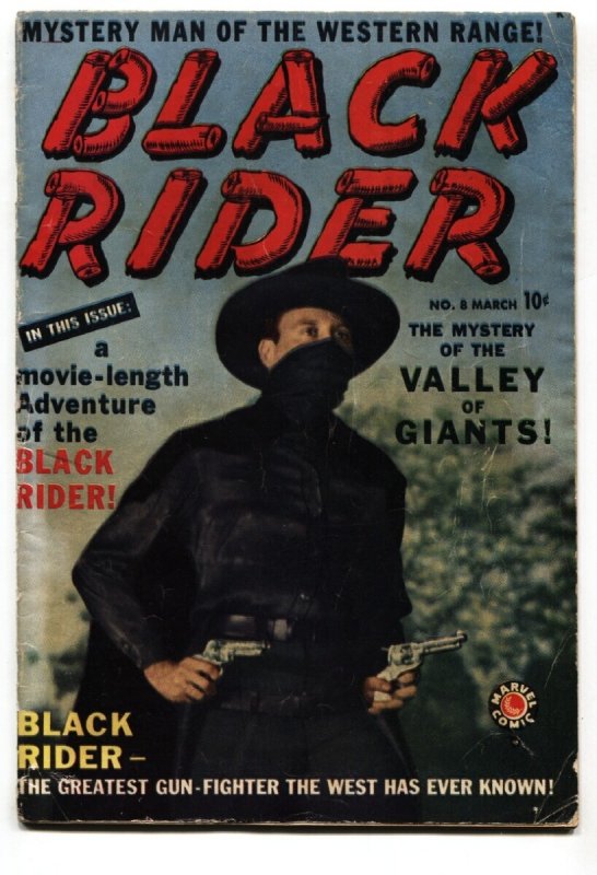 Black Rider #8 (Atlas Comics, 1950), raw comic book in VG condition — front cover