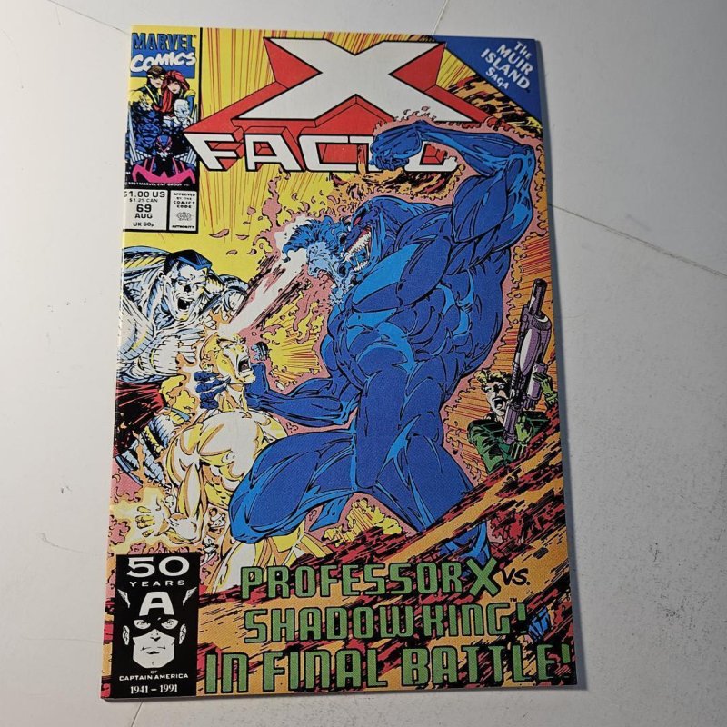 X-Factor #69 (Marvel Comics, 1991), raw comic book in VF+ condition — front cover