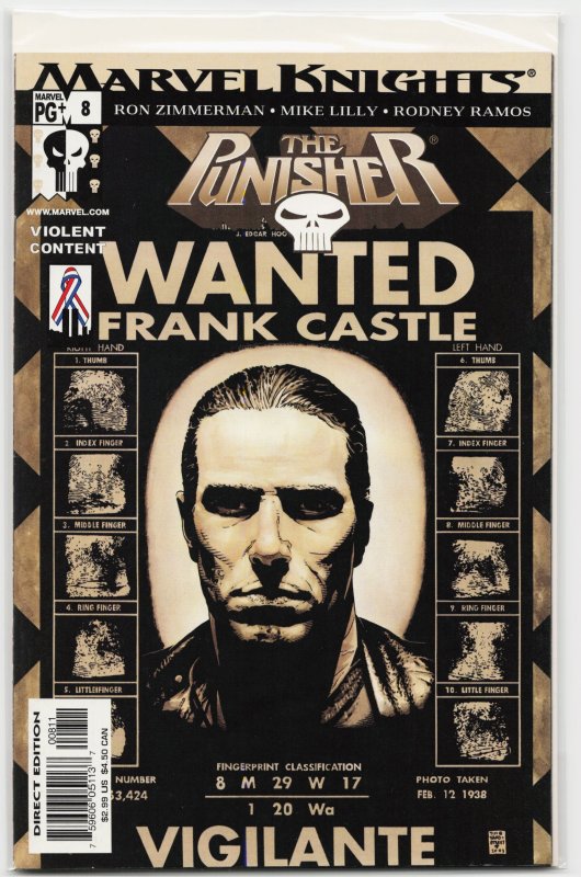 The Punisher #8 (Marvel Comics, 2002), raw, ungraded comic book — front cover