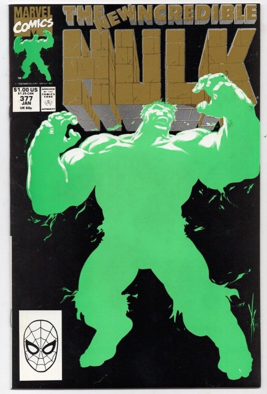 Incredible Hulk #337 (Marvel Comics, 1991), raw comic book in VF/NM 9.0 condition — front cover