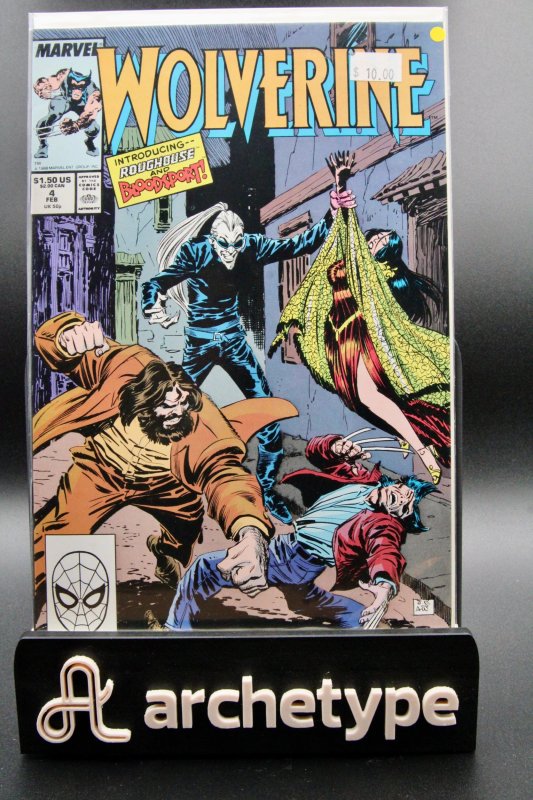 Wolverine #4 (Marvel Comics, 1989), raw comic book in NM 9.4 condition — front cover
