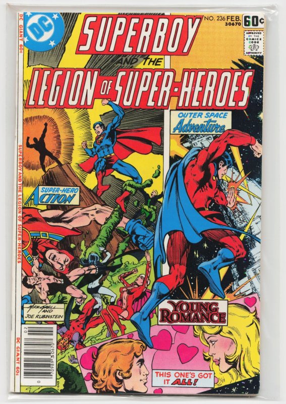 Superboy and the Legion of Super-Heroes #236 (DC Comics, 1978), raw, ungraded comic book — front cover