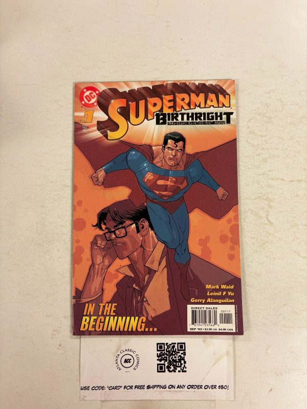 Superman Birthright #1 (DC Comics), raw comic book in NM condition — front cover
