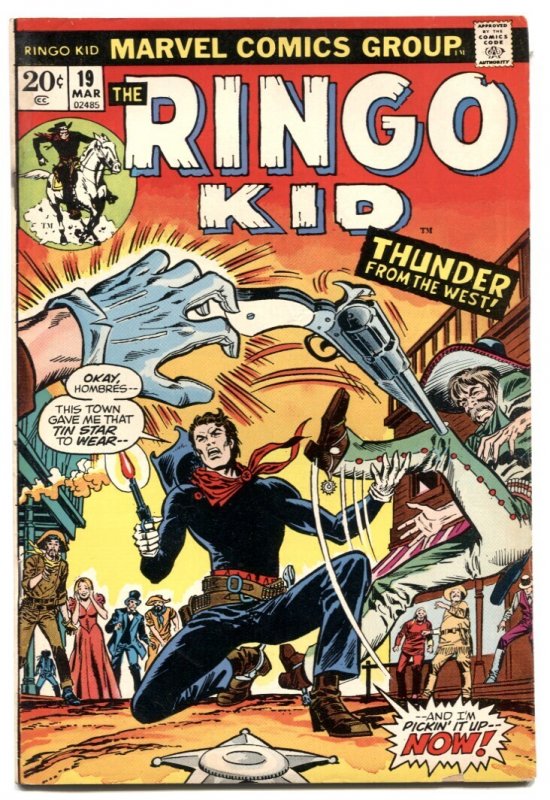 Ringo Kid #19 (Marvel Comics, 1973), raw comic book in VG condition — front cover