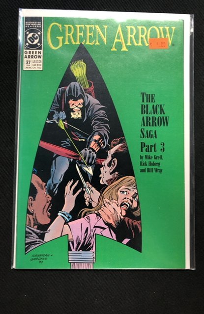 Green Arrow #37 (DC Comics, 1990), raw, ungraded comic book — front cover