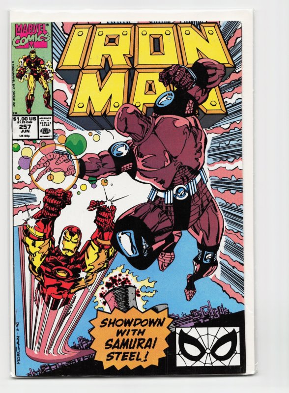 Iron Man #257 (Marvel Comics, 1990), raw, ungraded comic book — front cover