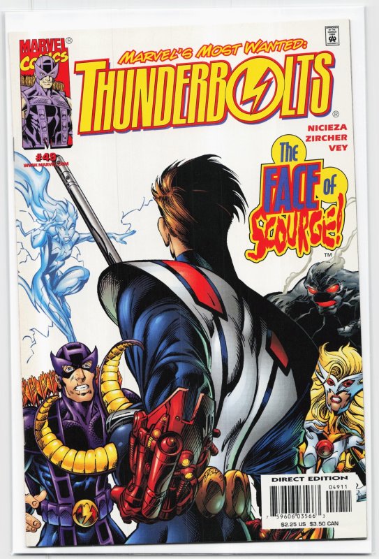 Thunderbolts #49 (Marvel Comics, 2001), raw, ungraded comic book — front cover