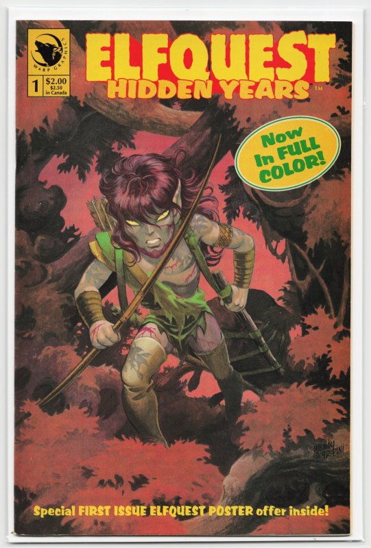 ElfQuest: Hidden Years #1 (WaRP Graphics, 1992), raw, ungraded comic book — front cover