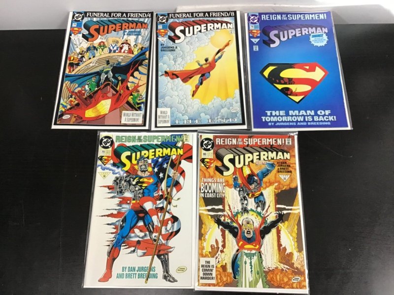 5pc Superman Lot (9.2) #76-80!! 1993 (1993), raw comic book in 9.2 condition — front cover