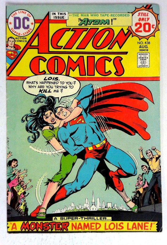 Action #438 (DC Comics, 1974), raw comic book in FN condition — front cover