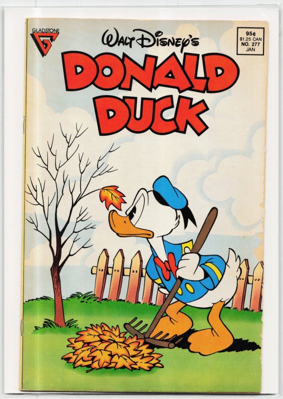 Donald Duck #277 (Gladstone, 1990), raw, ungraded comic book — front cover