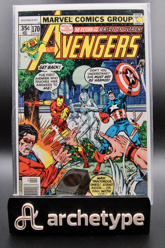 The Avengers #170 (Marvel Comics, 1978), raw, ungraded comic book — front cover