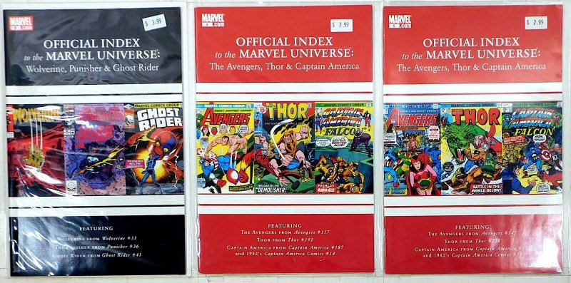 Official Index Marvel Universe Lot 3 #Wolverine 2, Thor 4 x2 2011 Marvel Comics (Marvel Comics, 2011), raw, ungraded comic book — front cover