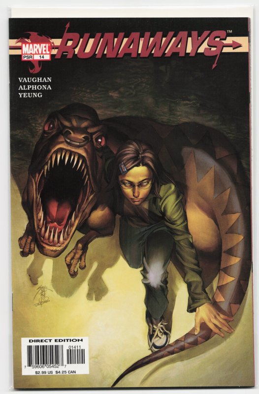 Runaways #14 (Marvel Comics, 2004), raw, ungraded comic book — front cover