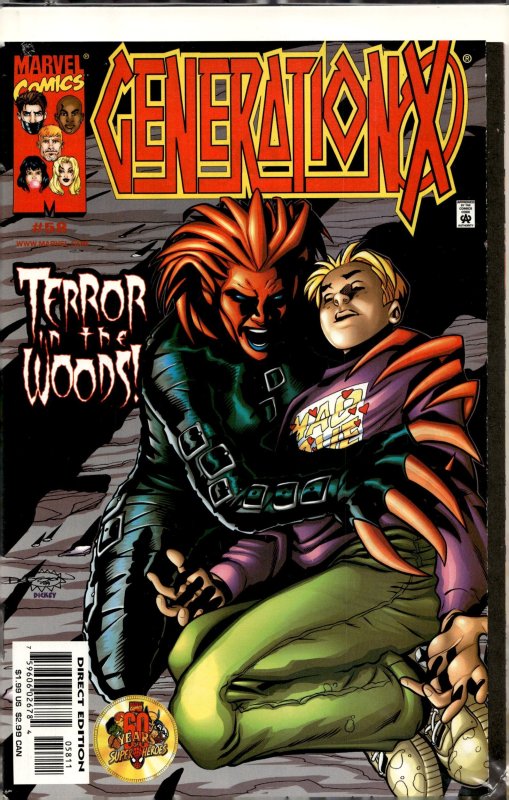 Generation X #58 (Marvel Comics, 1999), raw, ungraded comic book — front cover