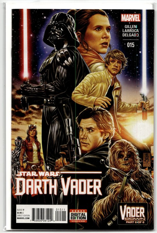 Darth Vader #15 (Marvel Comics, 2016), raw, ungraded comic book — front cover