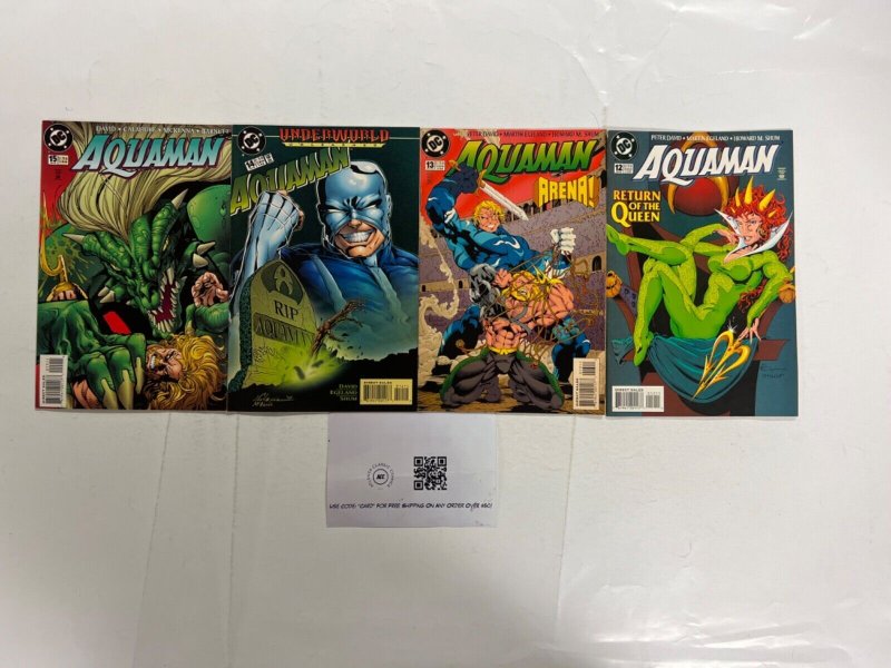 4 Aquaman DC Comic Books # 12 13 14 15 Wonder Woman Batman Superman 21 JS57, raw, ungraded comic book — front cover
