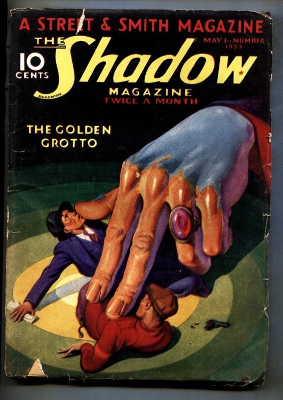 Shadow--May #1 (1933), raw comic book in VG- condition — front cover