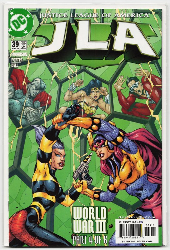 JLA #39 (DC Comics, 2000), raw, ungraded comic book — front cover