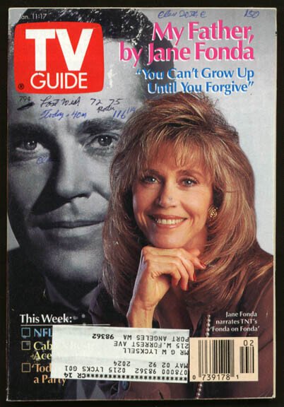 Mag: TV Guide 01/11/1992-Fonda on Fonda/willard Scott G/vg, raw comic book in VG condition — front cover