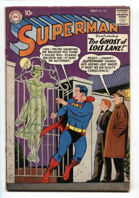 Superman #129 - 1959 - DC - VG - Comic Book (DC Comics, 1959), raw comic book in VG condition — front cover