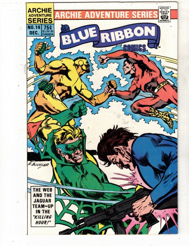 Blue Ribbon Comics #14 (1984), raw comic book in NM+ condition — front cover