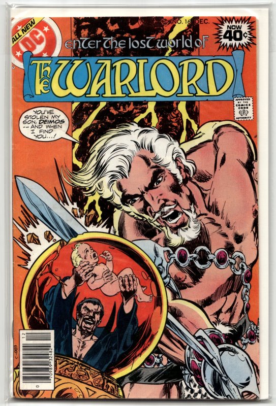 Warlord #16 (DC Comics, 1978), raw, ungraded comic book — front cover