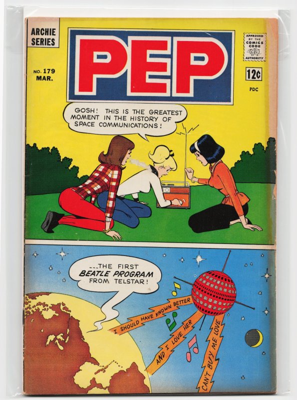 Pep Comics #179 (Archie Comics, 1965), raw, ungraded comic book — front cover