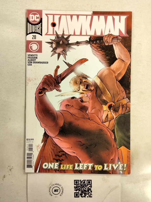 Hawkman #28 (DC Comics), raw comic book in NM condition — front cover