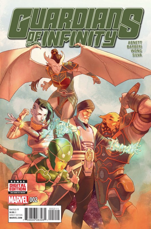 Guardians of Infinity #2 (2015), raw comic book in VF/NM condition — front cover