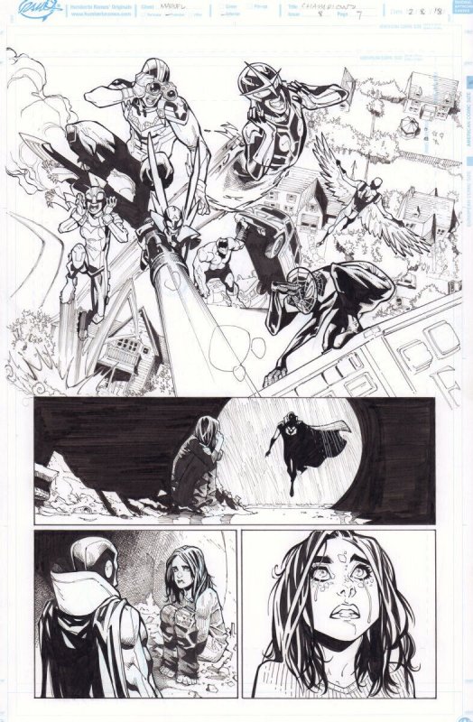 Champions #8, raw, ungraded comic book — front cover