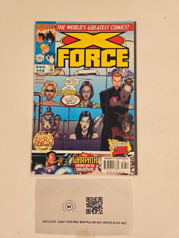 X-Force #68 (Marvel Comics), raw comic book in NM condition — front cover