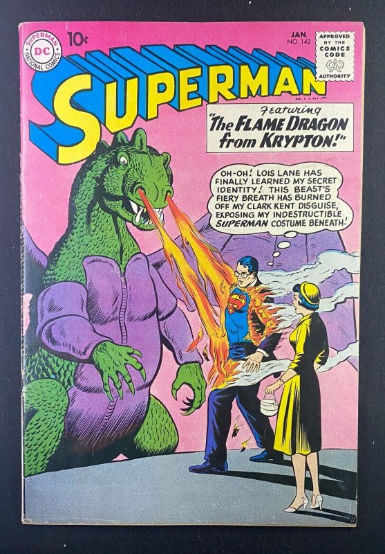 Superman #142 (DC Comics, 1939), raw comic book in VG/FN 5.0 condition — front cover