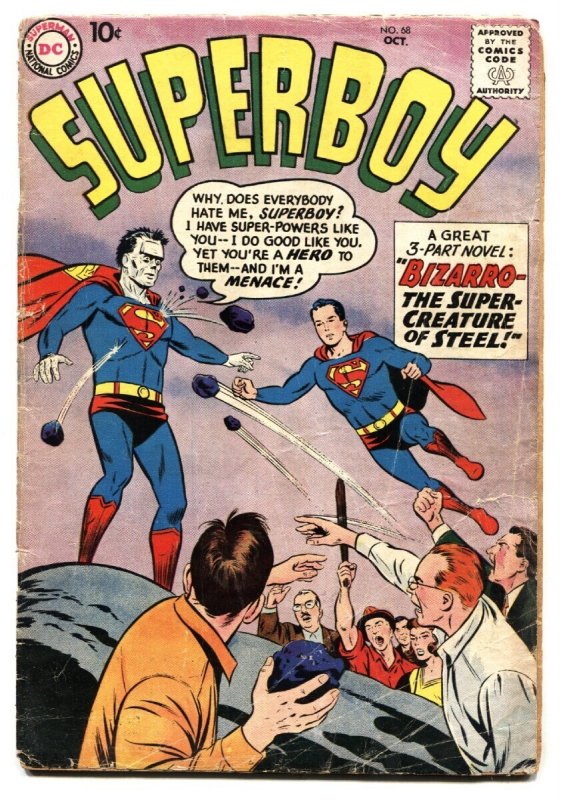 Superboy #68 - 1958 - DC - G - Comic Book (DC Comics, 1958), raw, ungraded comic book — front cover