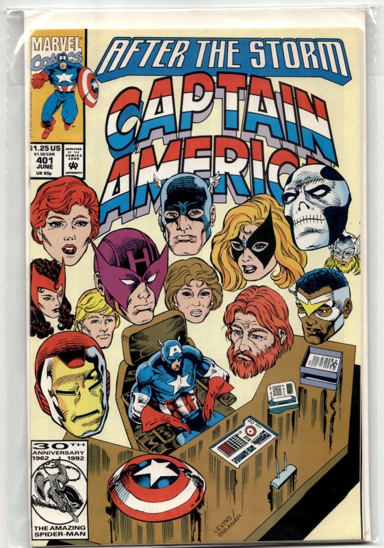 Captain America #401 (Marvel Comics, 1992), raw, ungraded comic book — front cover