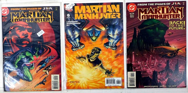 Martian Manhunter Lot of 3 #0, 6, 11 (1998) DC Comics 1st Print Comic Books (DC Comics, 1998), raw, ungraded comic book — front cover