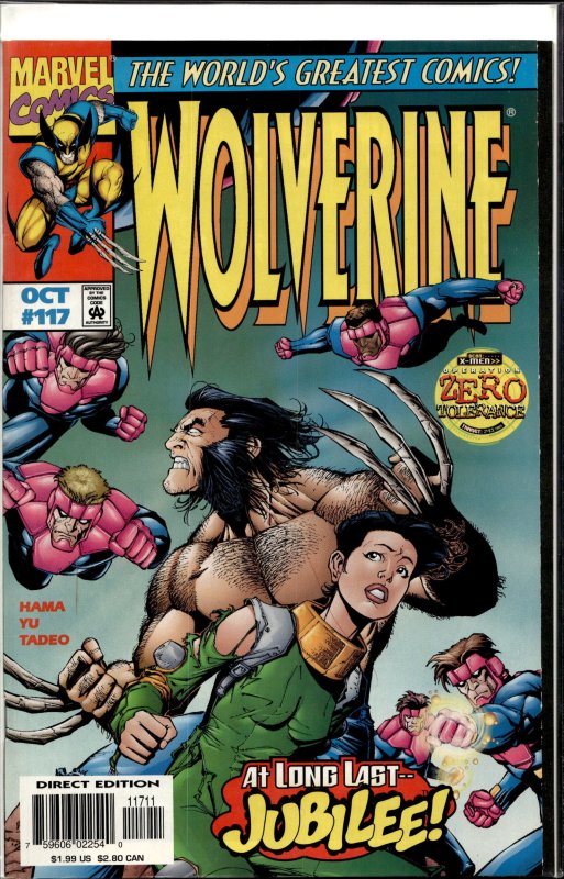 Wolverine #117 (Marvel Comics, 1997), raw, ungraded comic book — front cover
