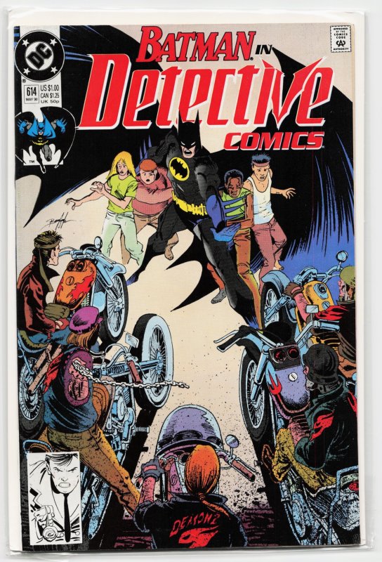 Detective Comics #614 (DC Comics, 1990), raw, ungraded comic book — front cover