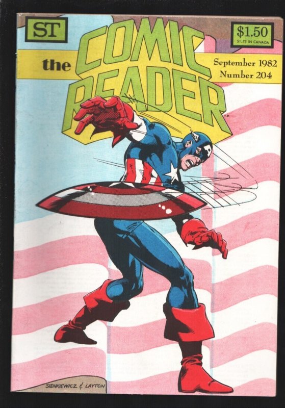 Comic Reader #204 (1982), raw, ungraded comic book — front cover