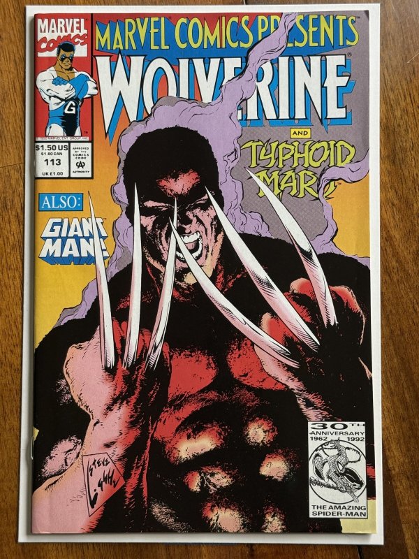 Presents #113 (Marvel Comics, 1992), raw comic book in VF- 7.5 condition — front cover