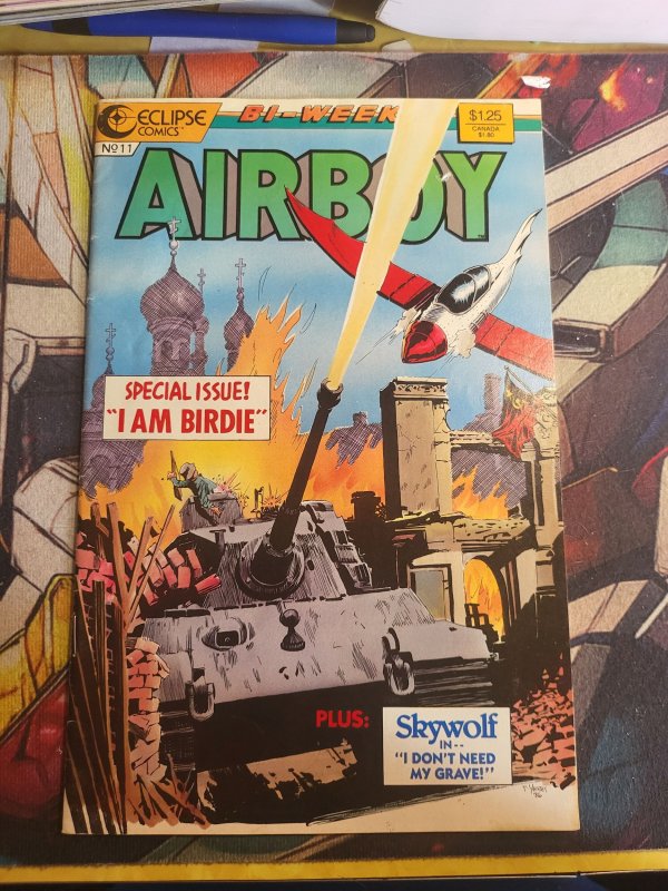 Airboy #11 (1986), raw, ungraded comic book — front cover