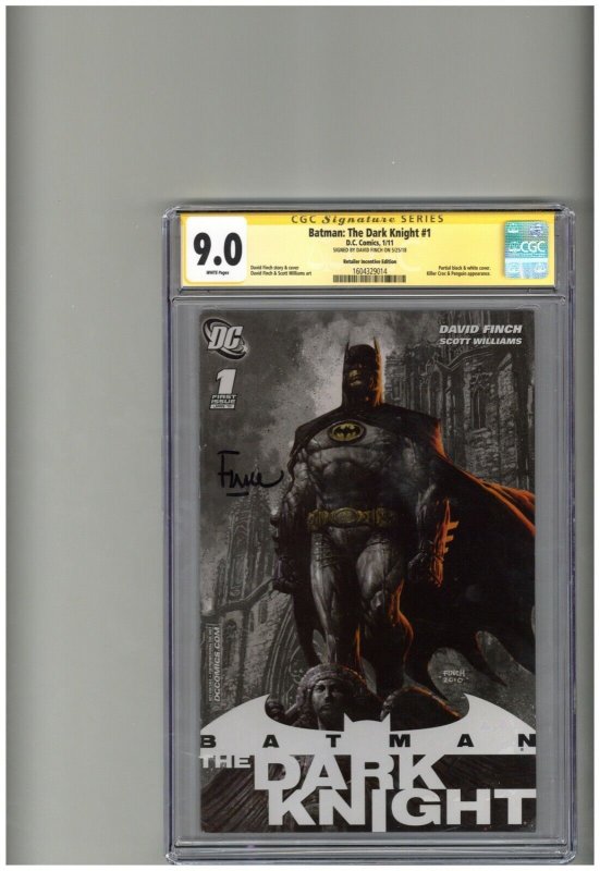 Batman the Dark Knight #1 (DC Comics), CGC 9.0 graded comic book, Signature Series label — front cover in its holder