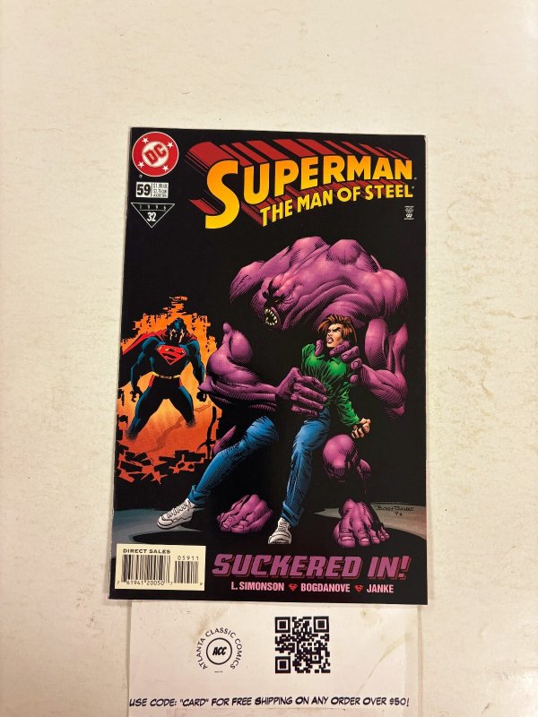 Superman the Man of Steel #59 (DC Comics), raw comic book in NM condition — front cover