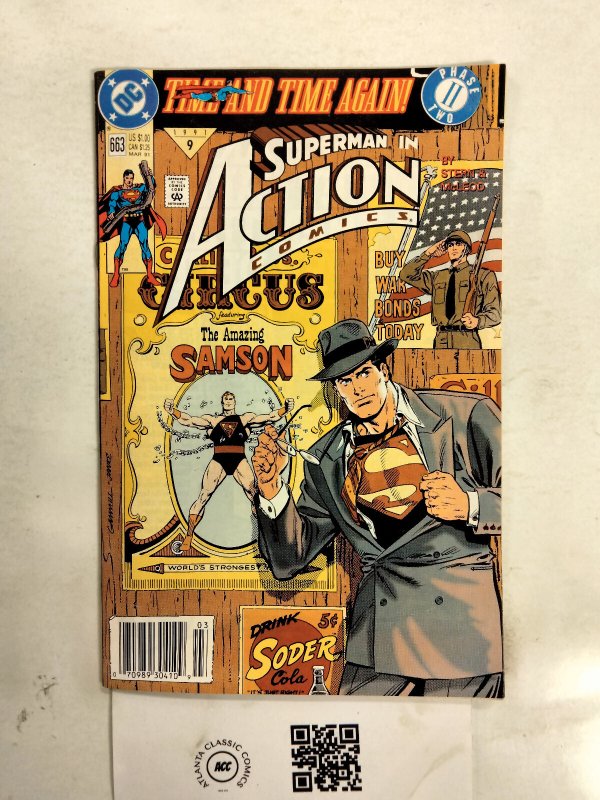 Action Comics #663 (DC Comics), raw comic book in NM condition — front cover