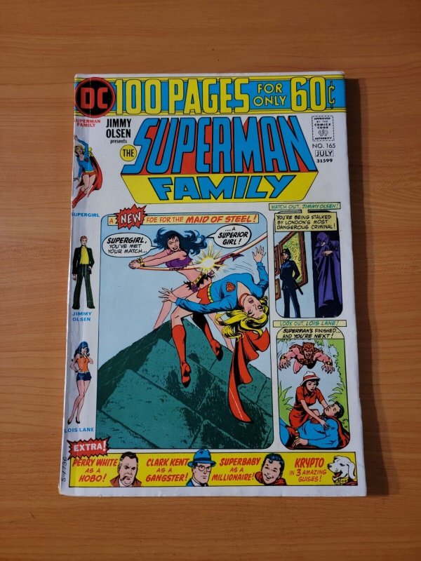 Superman Family #165 (DC Comics, 1974), raw comic book in VF condition — front cover